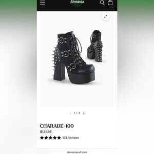 Demonia Charade 100 boots, worn once